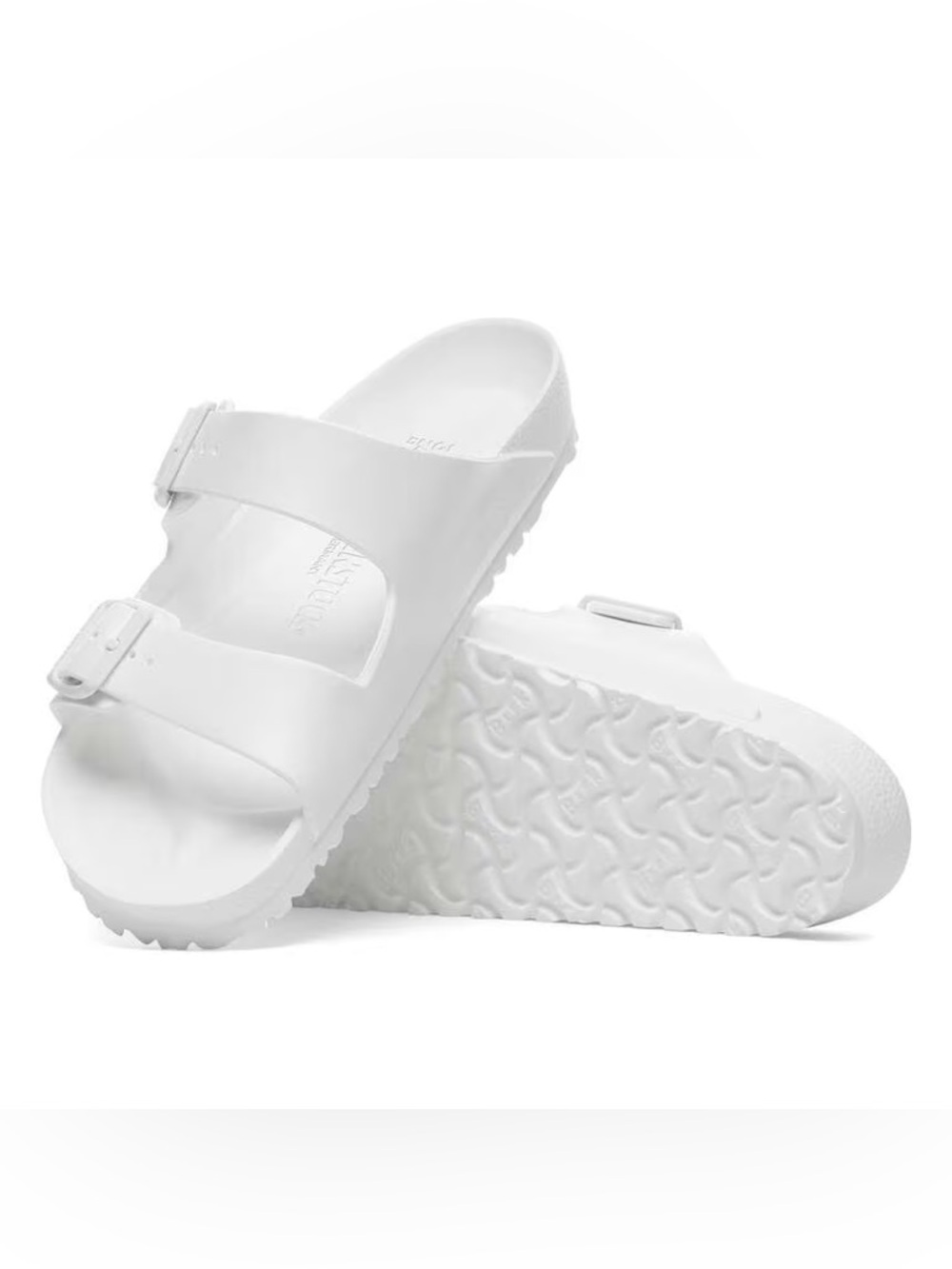 Birkenstock EU 39 White Dual-Strap Arizona Slide Sandals EVA Beach Pool Classic
